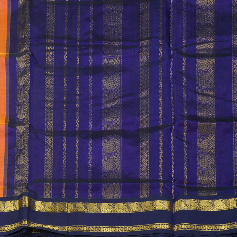 Hayagrivas Orange Pure Silk Cotton Saree SSCBF16D3-2 - Image 5