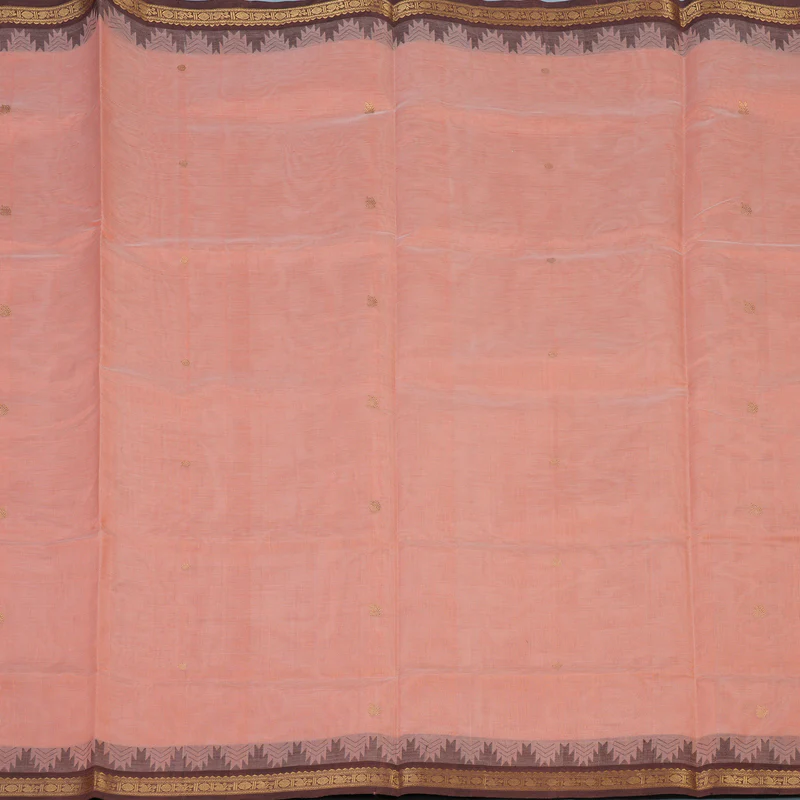 Hayagrivas Peach Pink Kanchi Silk Cotton Saree KSBE124C7-11 - Image 3