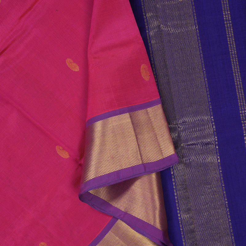 Hayagrivas Pink Pure Silk Cotton Saree SSCBF16D7-13 - Image 2