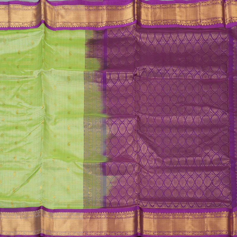Hayagrivas Pista Green Pure Silk Cotton Saree SSCBF13D14-7 - Image 4