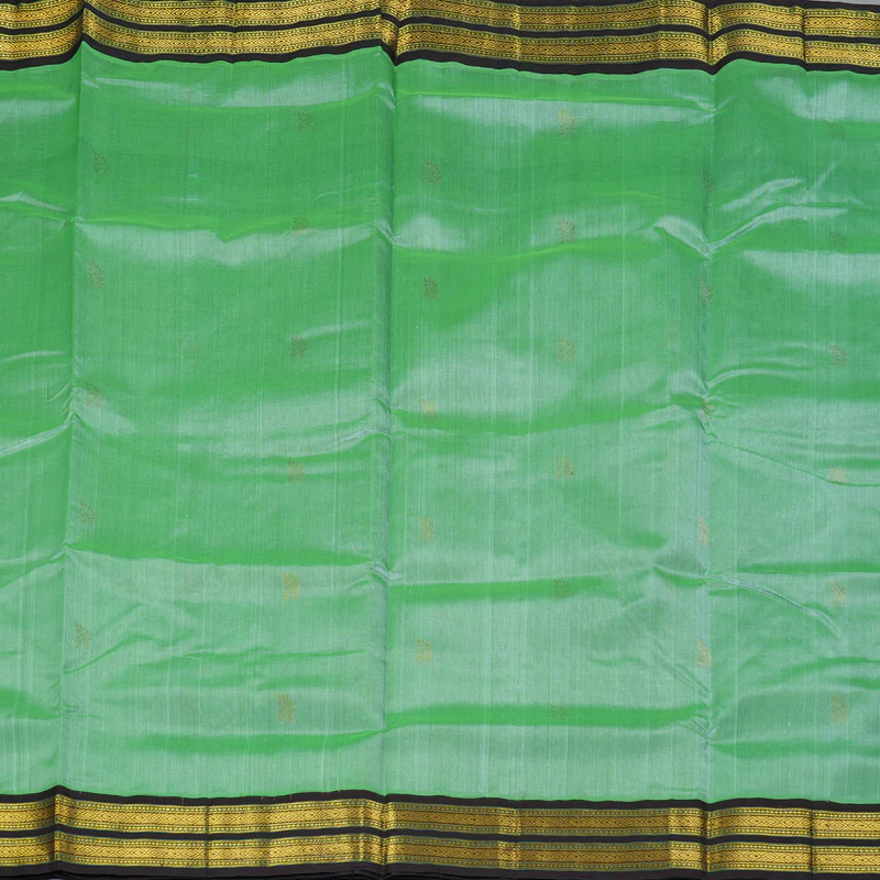 Hayagrivas Pista Green Pure Silk Cotton Saree SSCBF16D1-8 - Image 3