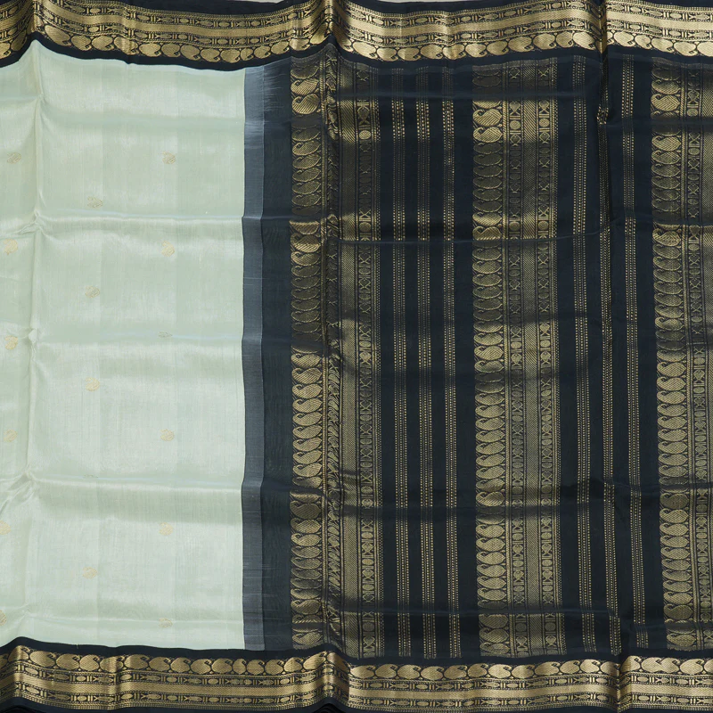 Hayagrivas Powder Green Pure Silk Cotton Saree SSCBF55E13-4 - Image 4