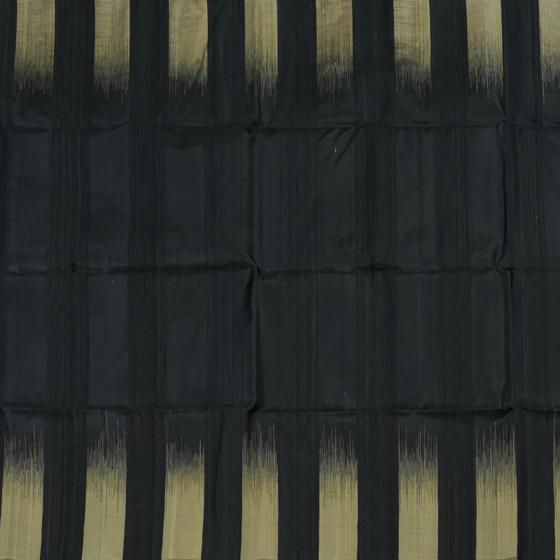 Hayagrivas Pure Soft Silk Saree in classic Black with subtle Beige KBE380E1-29 - Image 3