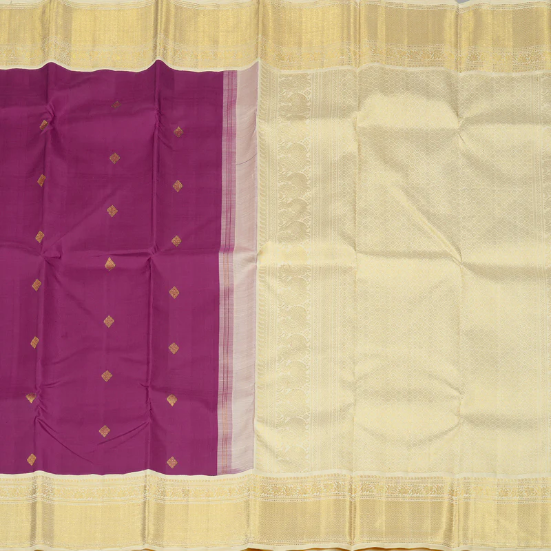 Hayagrivas Purple Handloom Kanjivaram Silk Saree with Sandal Border KBD2109C4-1 - Image 6