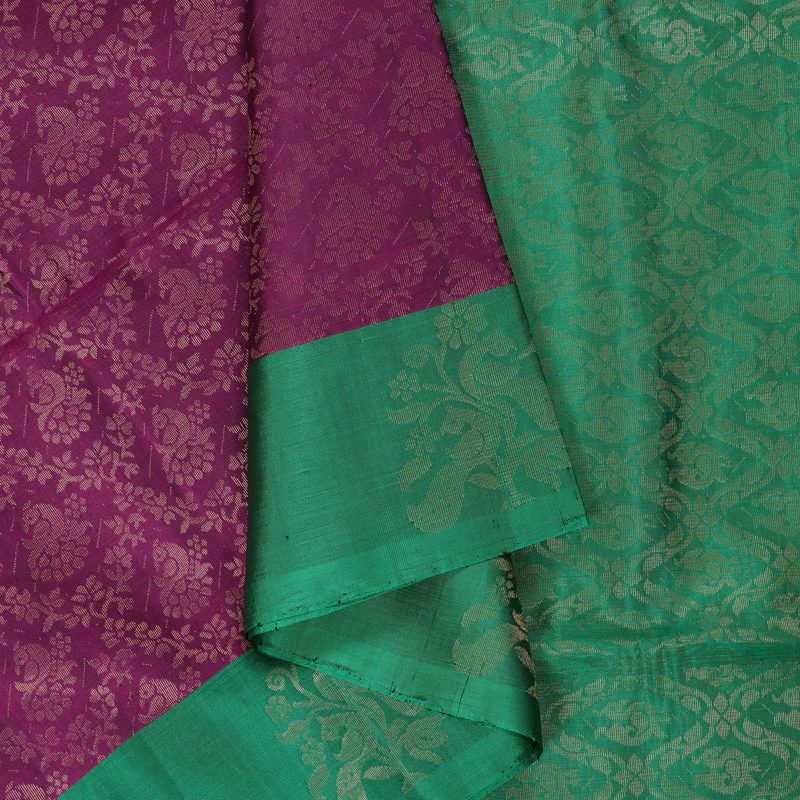 Hayagrivas Purple Handloom Soft Silk Saree KBE633F4-3 - Image 2