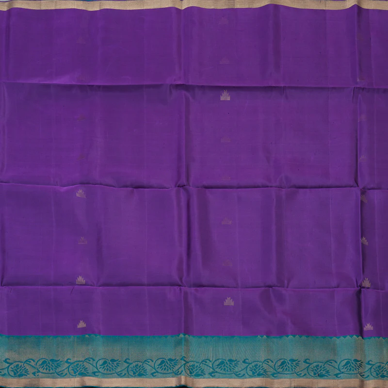 Hayagrivas Purple Handloom Soft Silk Saree KSBE85A50-1 - Image 3