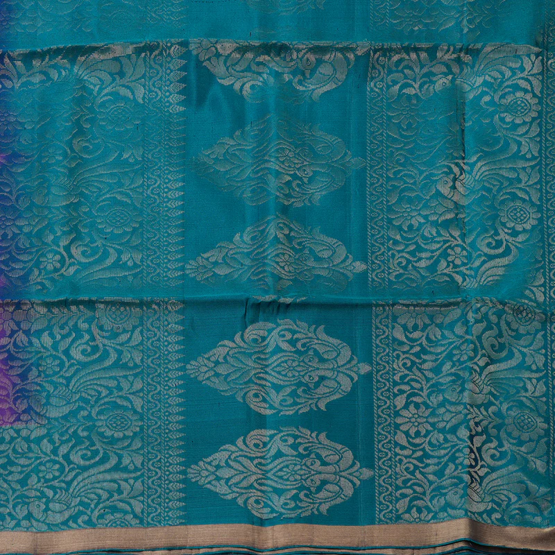 Hayagrivas Purple Handloom Soft Silk Saree KSBE85A50-1 - Image 5