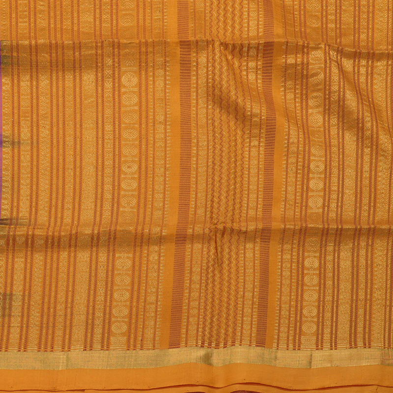 Hayagrivas Purple Kora Silk Cotton Saree SSCBF14D5-2 - Image 5