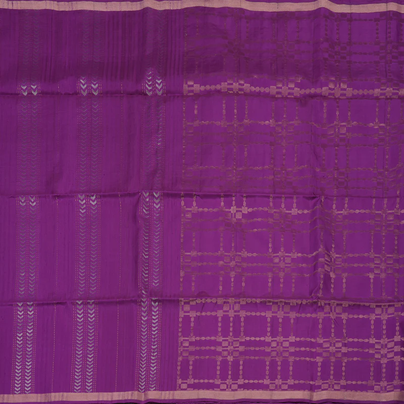 Hayagrivas Purple Pure Soft Silk Saree KBE1195I22-2 - Image 4