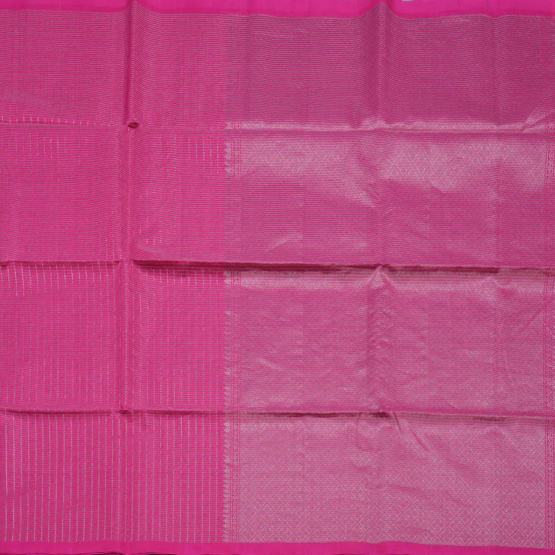 Hayagrivas Rani Pink Kora Silk Cotton Saree KBE2153A6-2 - Image 4