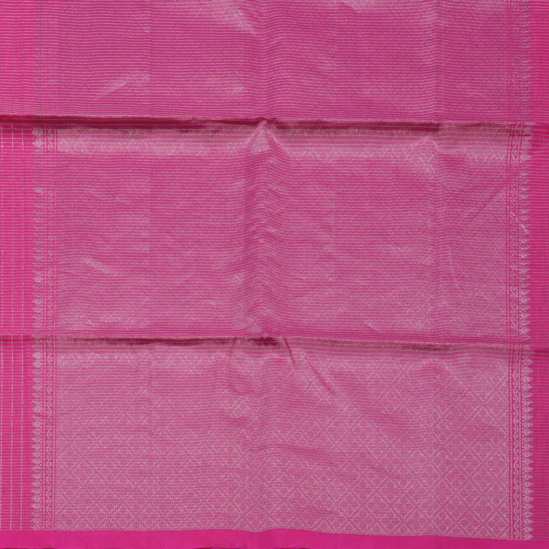 Hayagrivas Rani Pink Kora Silk Cotton Saree KBE2153A6-2 - Image 5