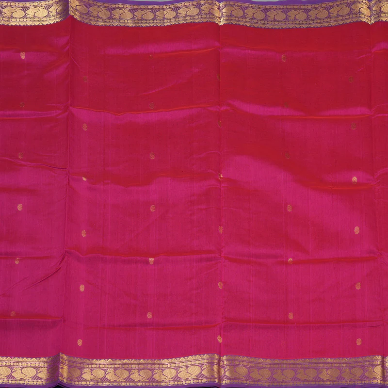 Hayagrivas Rani Pink Pure Silk Cotton Saree SSCBF53E4-1 - Image 3