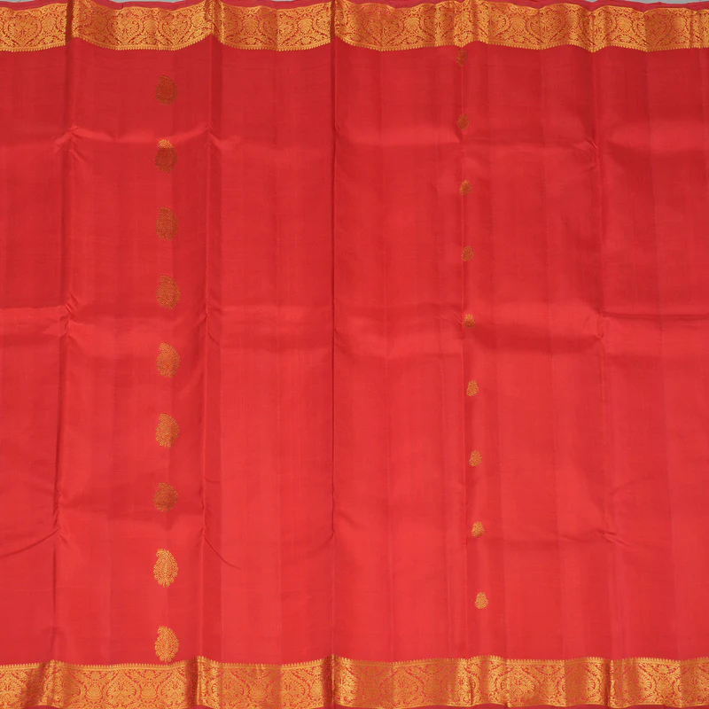 Hayagrivas Red Handloom Kanjivaram Silk Saree KBE319E5-1 - Image 5