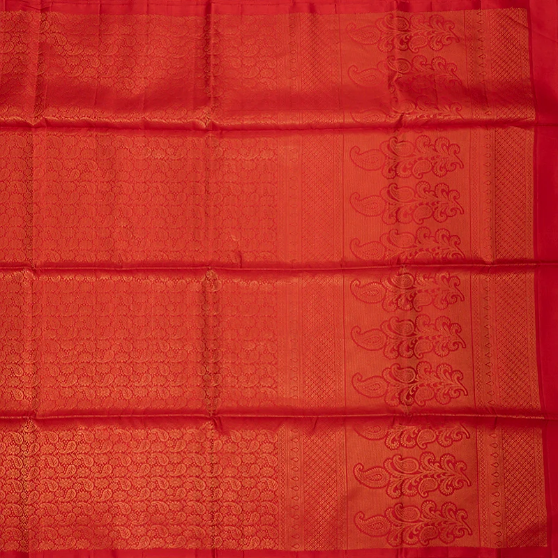 Hayagrivas Red Handloom Soft Silk Saree KBE674G2-18 - Image 4