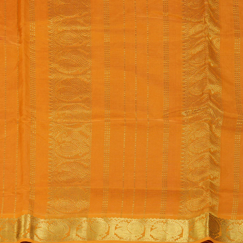 Hayagrivas Red Ten Yards Pure Silk Cotton Saree SSCBF52E5-4 - Image 5