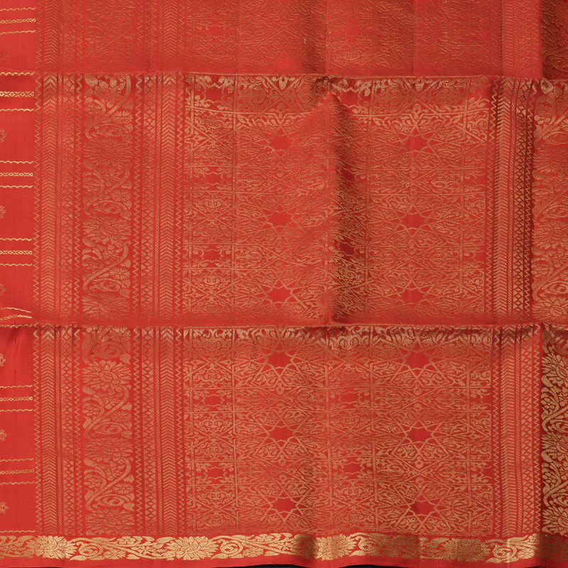 Hayagrivas Reddish-Orange Handloom Soft Silk Saree KSBE22I28-1 - Image 4