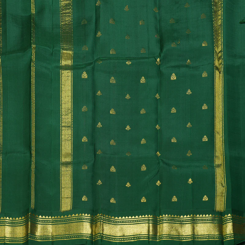 Hayagrivas Rose Pink Pure One-sided border Kanjivaram Silk Saree KBF47D5-22 - Image 5