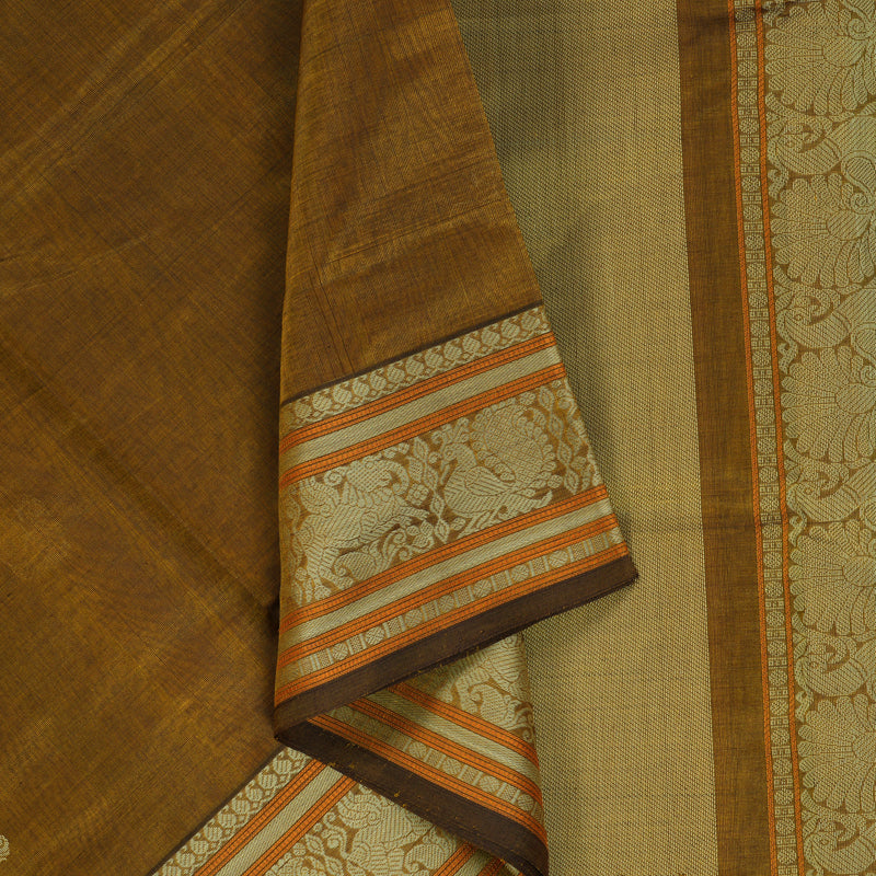 Hayagrivas Sampanga Yellow Kanchi Silk Cotton Saree SSCBF38D1-1 - Image 2