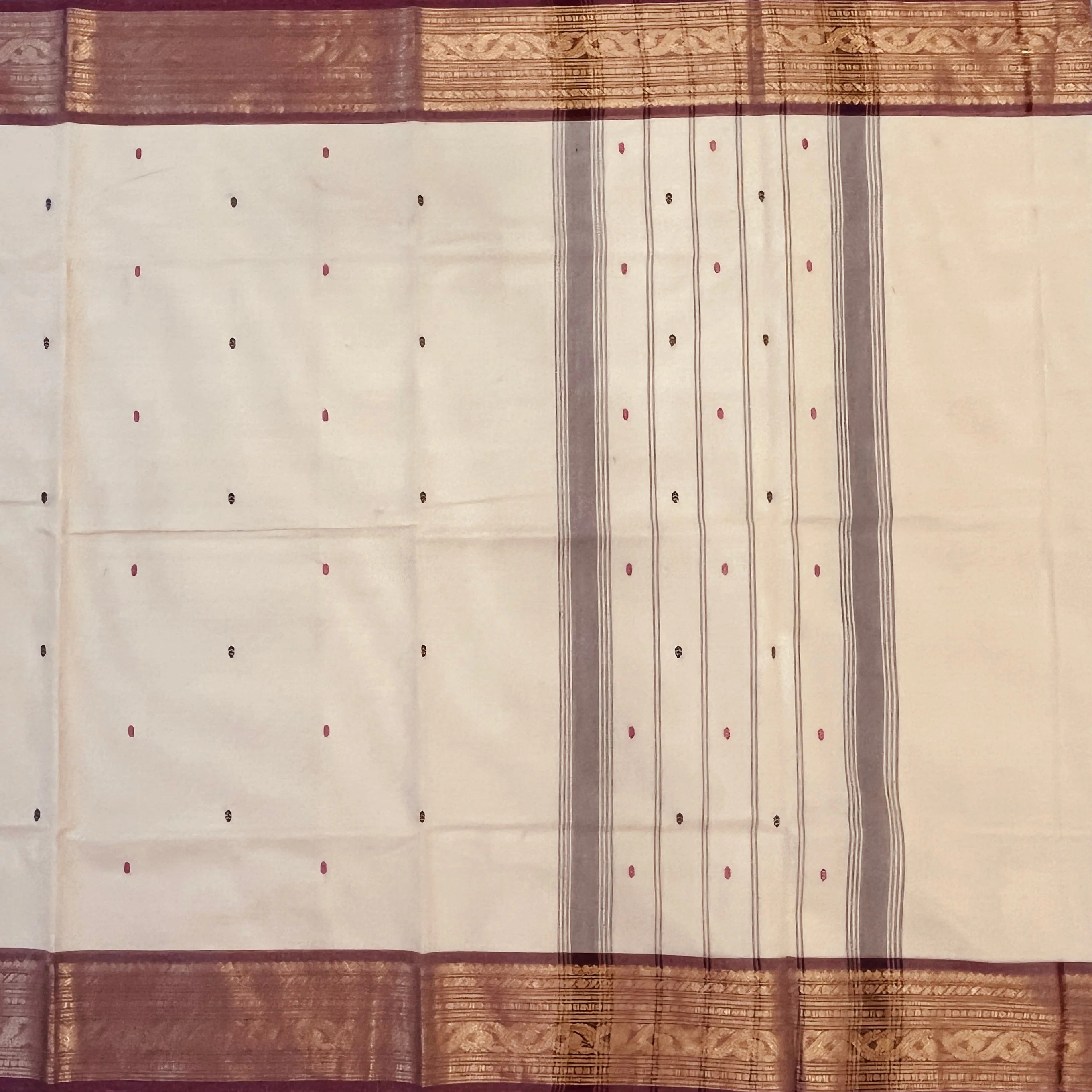 Hayagrivas Sandal Chettinad Cotton Saree SSCBF63E8-5 - Image 3