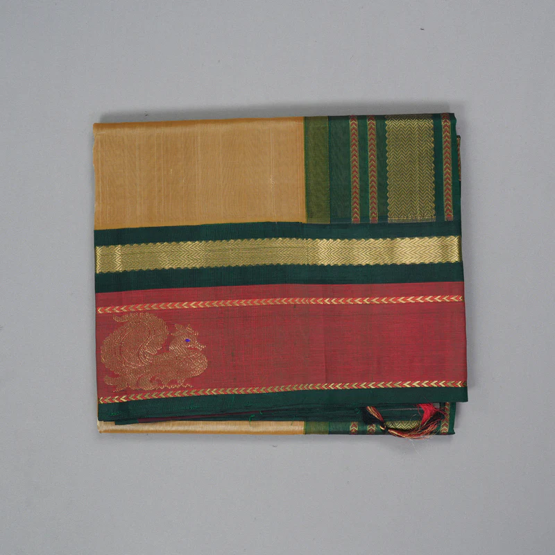 Hayagrivas Sandal Pure Silk Cotton Saree SSCBF36D8-9 - Image 2
