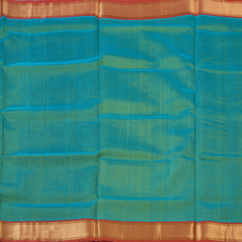 Hayagrivas Sea Green Pure Silk Cotton Saree SSCBF53E2-2 - Image 3