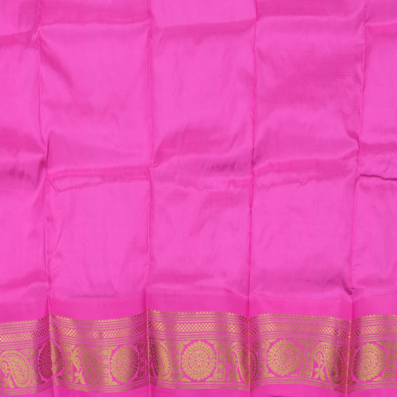 Hayagrivas Sky Blue Pattu Pavadai with Rani Pink contrast KBE1147I1-2 - Image 3