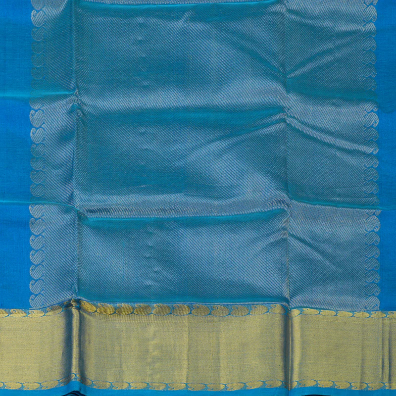 Hayagrivas Sky Blue Pure Silk Cotton Saree KBE1677K13-5 - Image 5