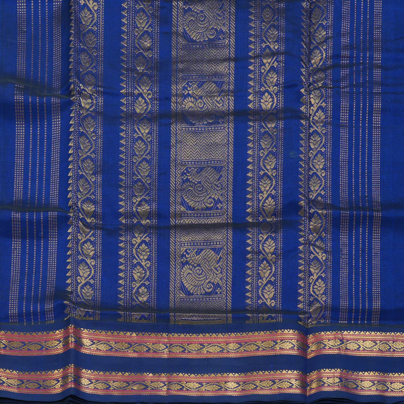 Hayagrivas Sky Blue Pure Silk Cotton Saree SSCBF36D4-3 - Image 5