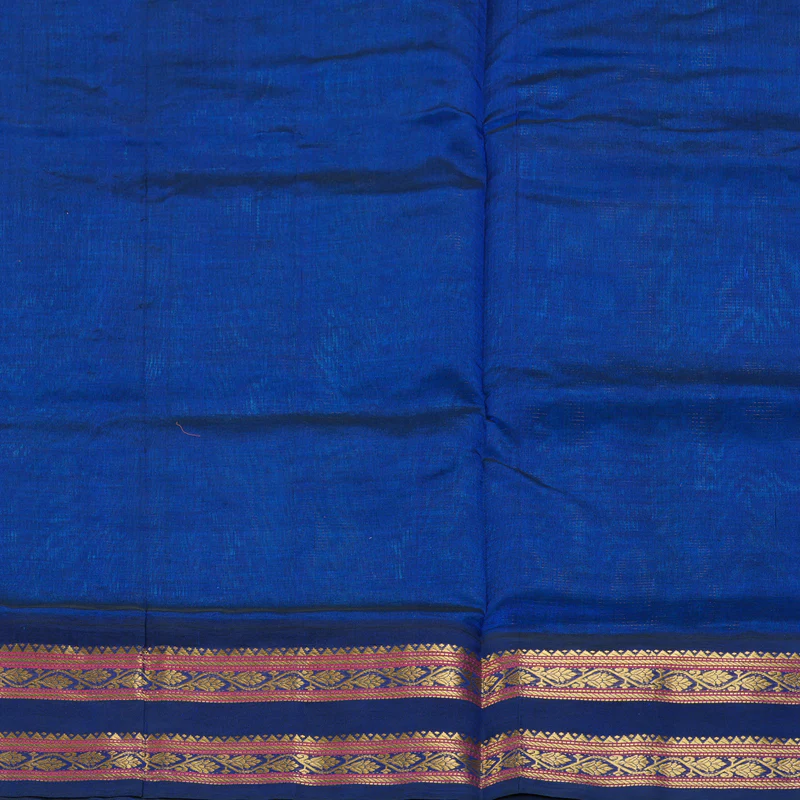 Hayagrivas Sky Blue Pure Silk Cotton Saree SSCBF36D4-3 - Image 6