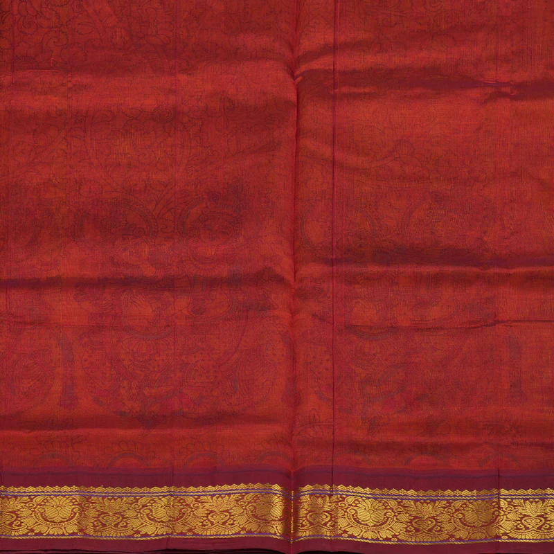 Hayagrivas Turmeric Yellow Pure Printed Silk Cotton Saree HBF62D4-3 - Image 6