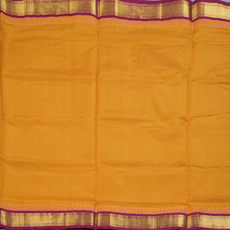 Hayagrivas Turmeric Yellow Pure Silk Cotton Saree SSCBF34D3-16 - Image 3