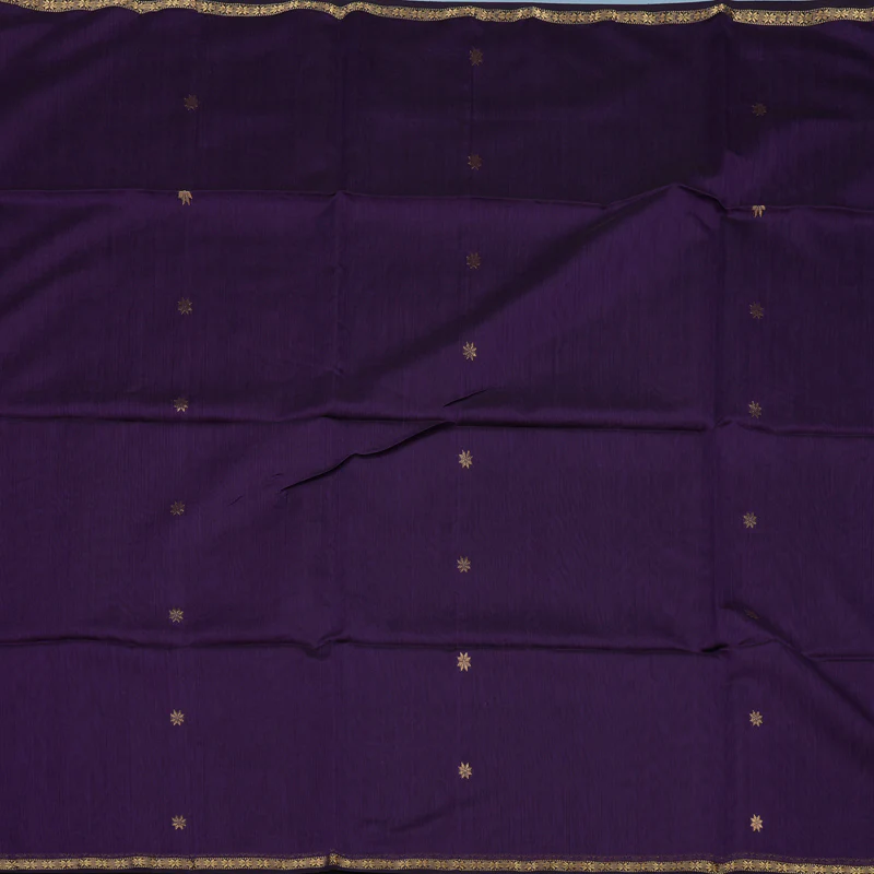 Hayagrivas Violet Kora Silk Cotton Saree KSBE125C2-13 - Image 3