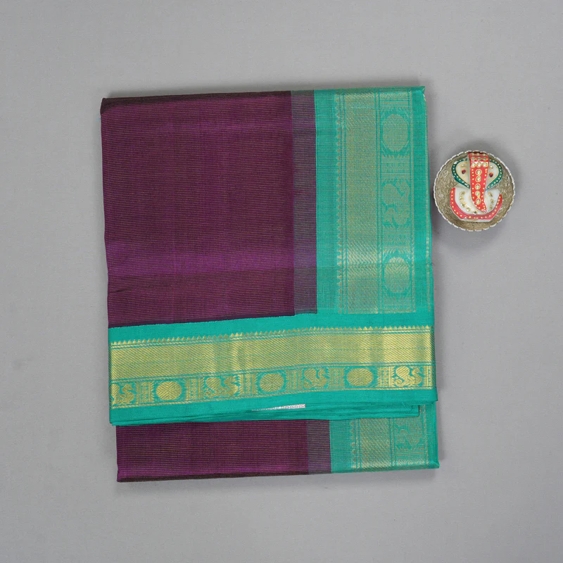 Hayagrivas Violet Pure Silk Cotton Saree SSCBF35D1-11 - Image 2