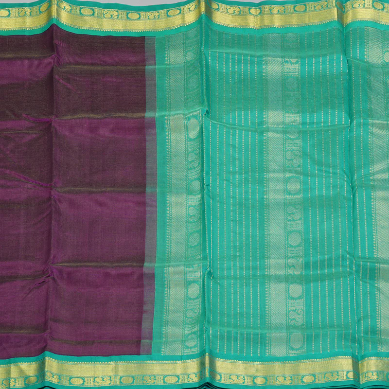 Hayagrivas Violet Pure Silk Cotton Saree SSCBF35D1-11 - Image 3