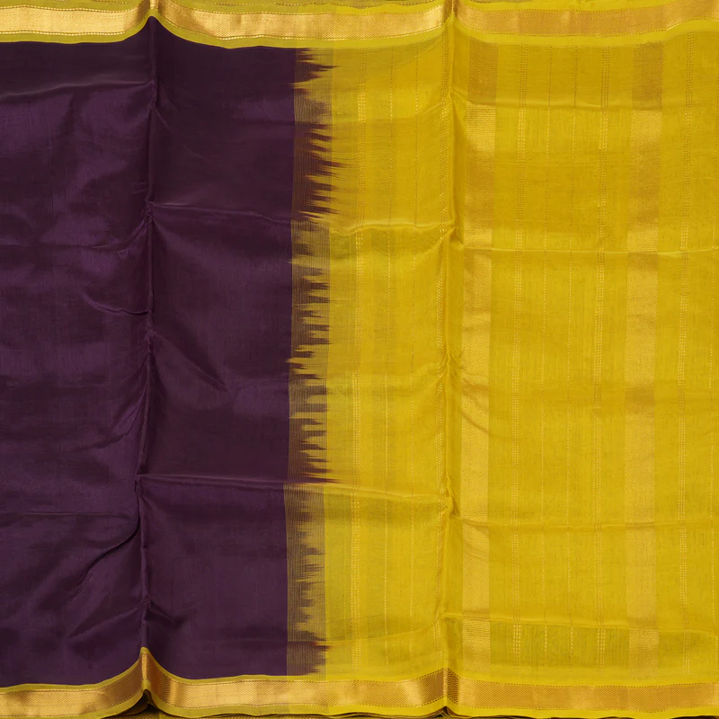 Hayagrivas Violet Pure Silk Cotton Saree SSCBF53E1-8 - Image 4