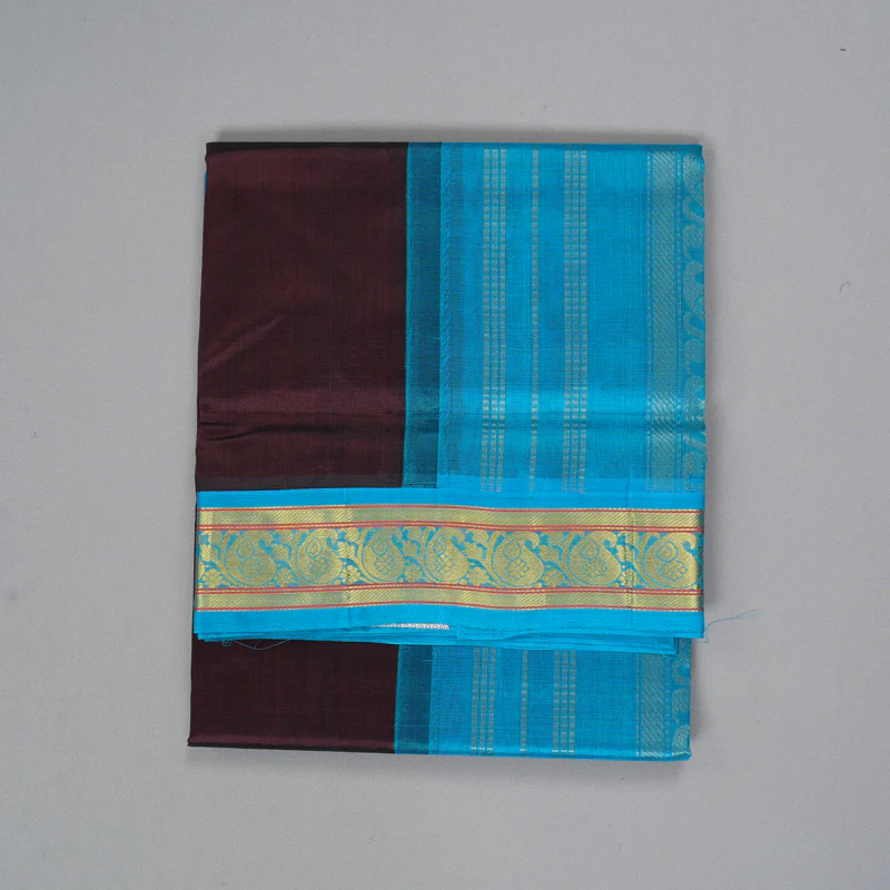 Hayagrivas Wine Pure Silk Cotton Saree SSCBF34D1-34 - Image 2
